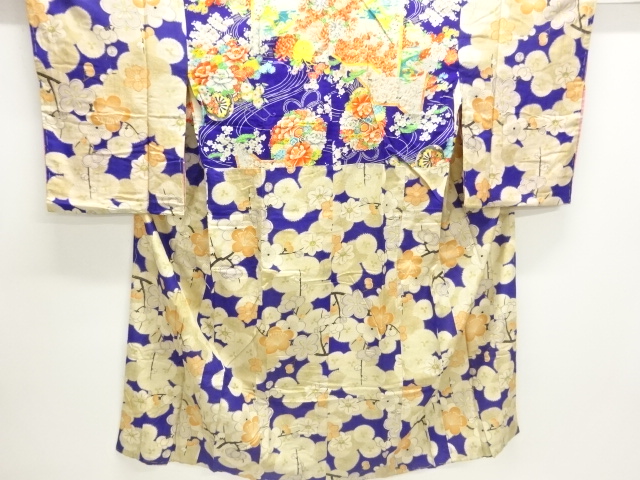 Japanese Kimono / Chirimen Kinsha Combined weave
